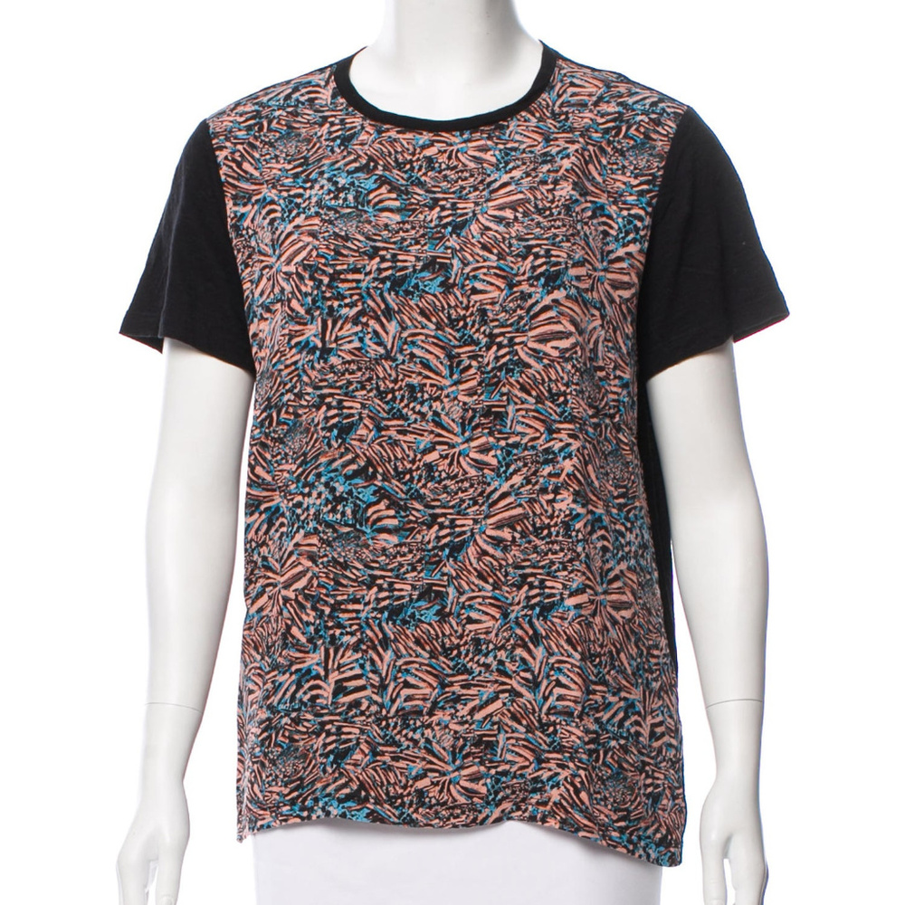 Proenza Schouler Silk Short Sleeve Top